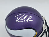 Randy Moss Autographed Vikings Purple Speed Mini Helmet Beckett Witness #W634182