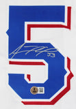 Adolis Garcia Authentic Signed White Pro Style Jersey BAS Witnessed