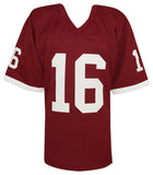 Jim Plunkett Signed Maroon Throwback Custom College Football Jersey - (SCHWAR...