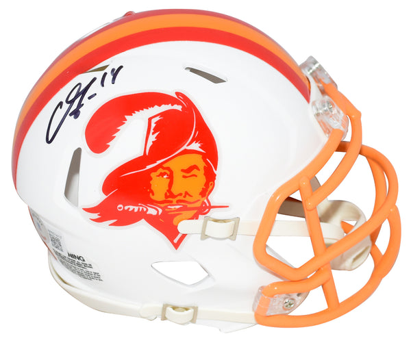CHRIS GODWIN SIGNED TAMPA BAY BUCCANEERS THROWBACK SPEED MINI HELMET BECKETT