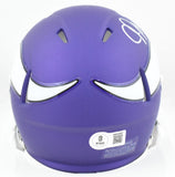 Justin Jefferson Autographed Vikings Speed Mini Helmet-Beckett W Hologram*Silver