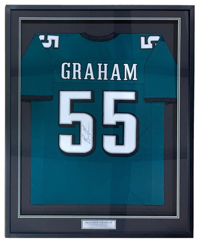 Brandon Graham SB 59 Champ Philadelphia Signed Framed Green Football Jersey JSA