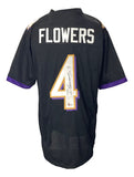 Zay Flowers Baltimore Signed Black Football Jersey BAS