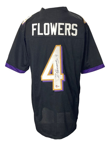 Zay Flowers Baltimore Signed Black Football Jersey BAS