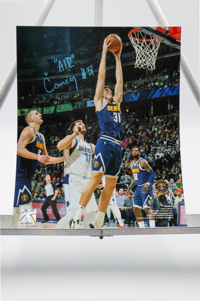 Vlatko Cancar Denver Nuggets Autographed 8x10 Photo with Jokic and Doncic