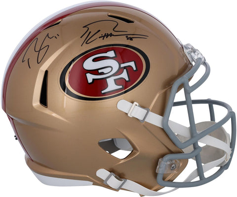 Brandon Aiyuk and George Kittle San Francisco 49ers Signed Speed Replica Helmet
