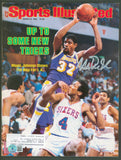 Lakers Magic Johnson Signed March 1984 Sports Illustrated Magazine BAS Witnessed