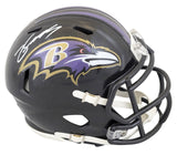 Ravens Zay Flowers Authentic Signed Speed Mini Helmet W/ Case BAS Witnessed