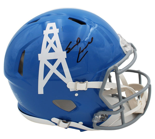 Earl Campbell Signed Houston Oilers Speed Authentic Throwback 75- 80 NFL Helmet