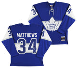 Maple Leafs Auston Matthews Signed Blue Vintage M&N Throwback Jersey Fanatics