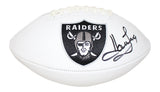 Howie Long Autographed/Signed Oakland Raiders Logo Football BAS 30659