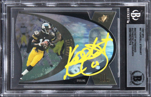 Steelers Kordell Stewart Authentic Signed 1997 SPX #47 Card BAS Slabbed 2