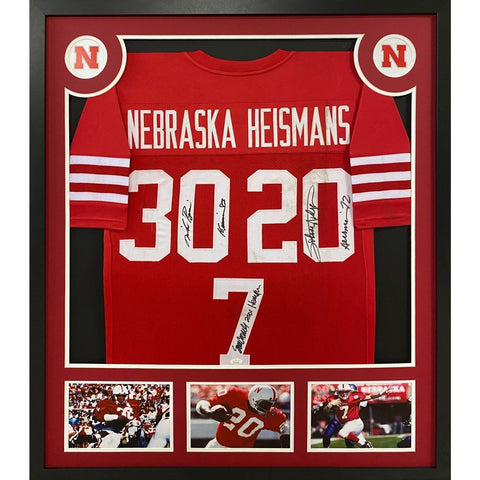Nebraska Heisman Autographed Signed Framed READ Crouch Rozier Rodgers Jersey JSA