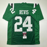 Autographed/Signed Darrelle Revis New York Green Football Jersey JSA COA