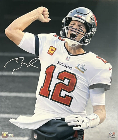 Tom Brady Signed 20x24 Photo Buccaneers Super Bowl LV Autograph Fanatics LOA
