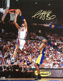 Rasheed Wallace Autographed Detroit Pistons 16x20 Photo Beckett 54837