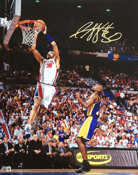 Rasheed Wallace Autographed Detroit Pistons 16x20 Photo Beckett 54837