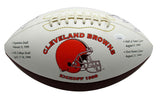 Carmen Policy/Al Lerner Dual-Autographed Full Size Browns Logo Football JSA