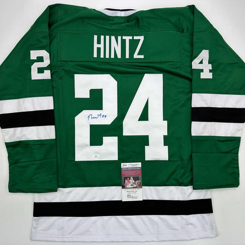 Autographed/Signed Roope Hintz Dallas Green Hockey Jersey JSA COA