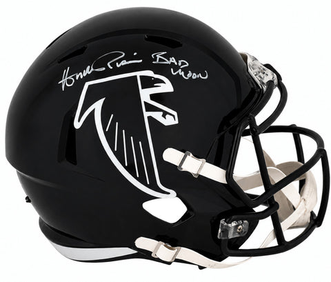 Andre Rison Signed Falcons (90-02) Riddell F/S Replica Helmet w/Bad Moon -SS COA