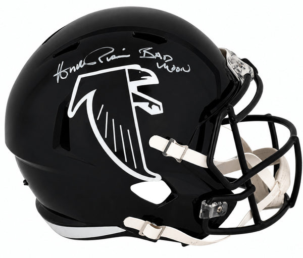 Andre Rison Signed Falcons (90-02) Riddell F/S Replica Helmet w/Bad Moon -SS COA