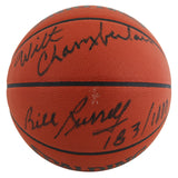Wilt Chamberlain & Bill Russell Signed Official NBA Game Ball Basketball BAS