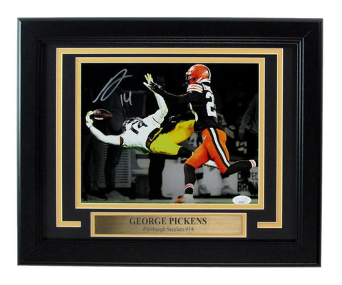 George Pickens Autographed 8x10 Photo Pittsburgh Steelers Framed JSA 183319