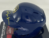 Milwaukee Brewers PAT MURPHY Signed Rawlings BLUE Mini Helmet AUTO - BAS