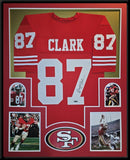 FRAMED SAN FRANCISCO 49ERS DWIGHT CLARK AUTOGRAPHED SIGNED JERSEY TRISTAR HOLO