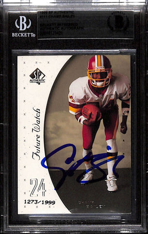 Champ Bailey Signed 1999 Upper Deck SP #111 Trading Card Beckett 43866