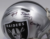 DJ D.J. Turner Autographed Raiders Mini Helmet Just Win Baby Beckett 2W133211