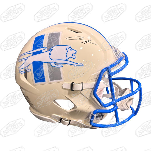 AIDAN HUTCHINSON SIGNED DETROIT LIONS FS RETRO SPEED AUTHENTIC HELMET BECKETT