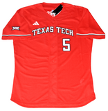 PATRICK MAHOMES SIGNED TEXAS TECH RED RAIDERS ADIDAS BASEBALL JERSEY BECKETT