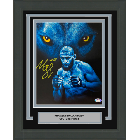 Framed Autographed/Signed Khamzat Borz Chimaev UFC MMA 11x14 Photo PSA COA #2