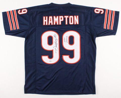 Dan Hampton Signed Bears Jersey Inscribed "HOF 2002"(Beckett Holo) 85 Bears D.E.