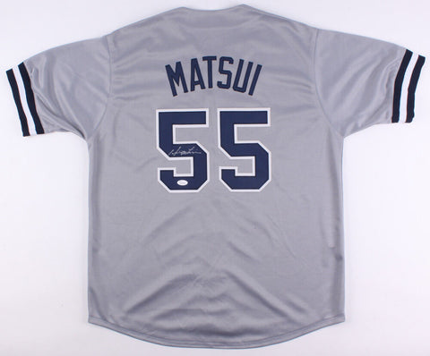 Hideki Matsui Signed New York Yankees Gray Road Jersey (JSA COA) Godzilla