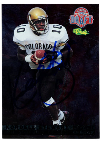 Kordell Stewart Autographed 95 Pro Line Classic Trading Card Beckett WIT 52802