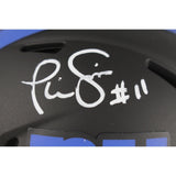 Phil Simms Autographed New York Giants Eclipse Mini Helmet Beckett Witness 50805