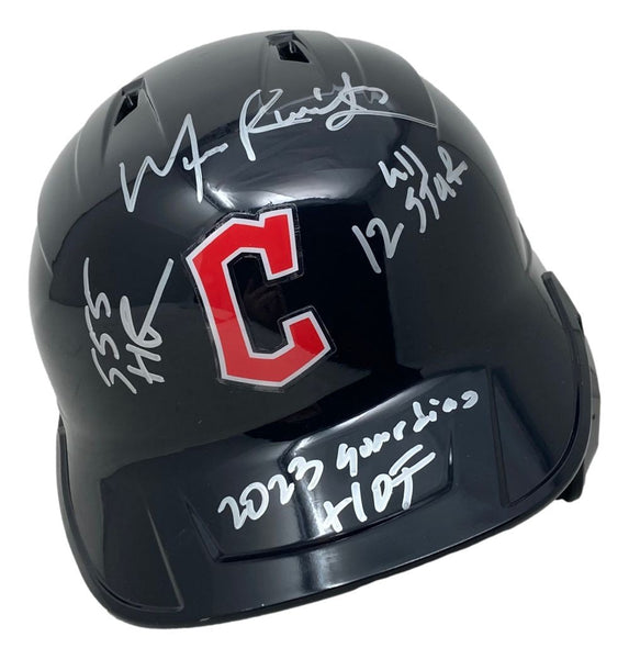 Manny Ramirez Signed Guardians Full Size Batting Helmet w/ 3 Inscriptions BAS