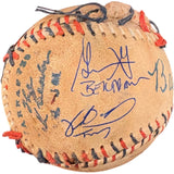 Sandlot Autographed/Signed Babe Ruth Ripped Custom Baseball 6 Sigs Beckett 52769