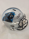 CHUBA HUBBARD SIGNED CAROLINA PANTHERS F/S SPEED REP HELMET BECKETT