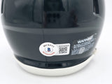 CHEVY CHASE AUTOGRAPHED CHRISTMAS VACATION BLACK MINI HELMET BECKETT QR 243613