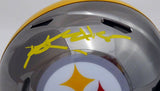 Antonio Brown Autographed Steelers Black Chrome Speed Mini Helmet Beckett C28753