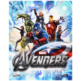 Stan Lee, Chris Evans, Hemsworth, Ruffalo Avengers Cast Autographed 16x20 Photo