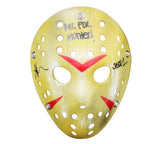 Ari Lehman Signed Friday the 13th Yellow Costume Mask - 2 Insc