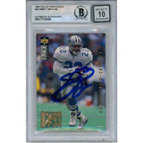 Emmitt Smith Autographed 1993 Collectors Choice #38 Card Slab Beckett 49953