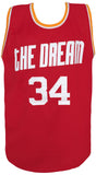 Hakeem Olajuwon Signed Red 'The Dream' T/B Custom Basketball Jersey - (JSA COA)