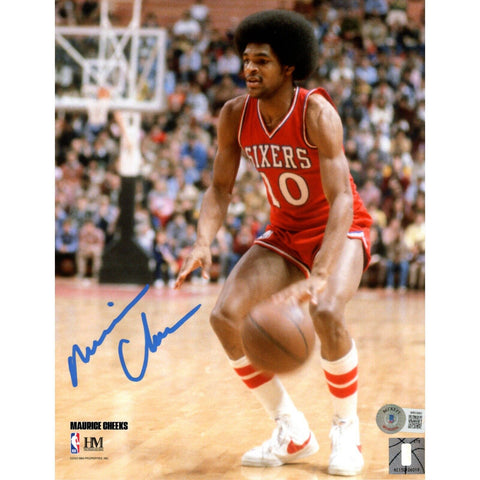 Maurice Cheeks Autographed Philadelphia 76ers 8x10 Photo Beckett 42069