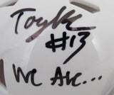 Tony Rojas Signed/Inscribed Penn State Mini Football Helmet JSA 194524