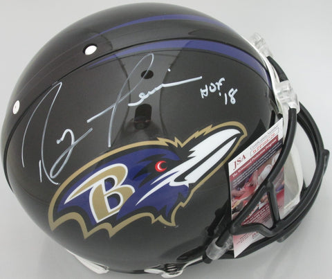 Ravens RAY LEWIS #52 Signed Full Size Authentic Helmet AUTO w/ HOF '18 - JSA